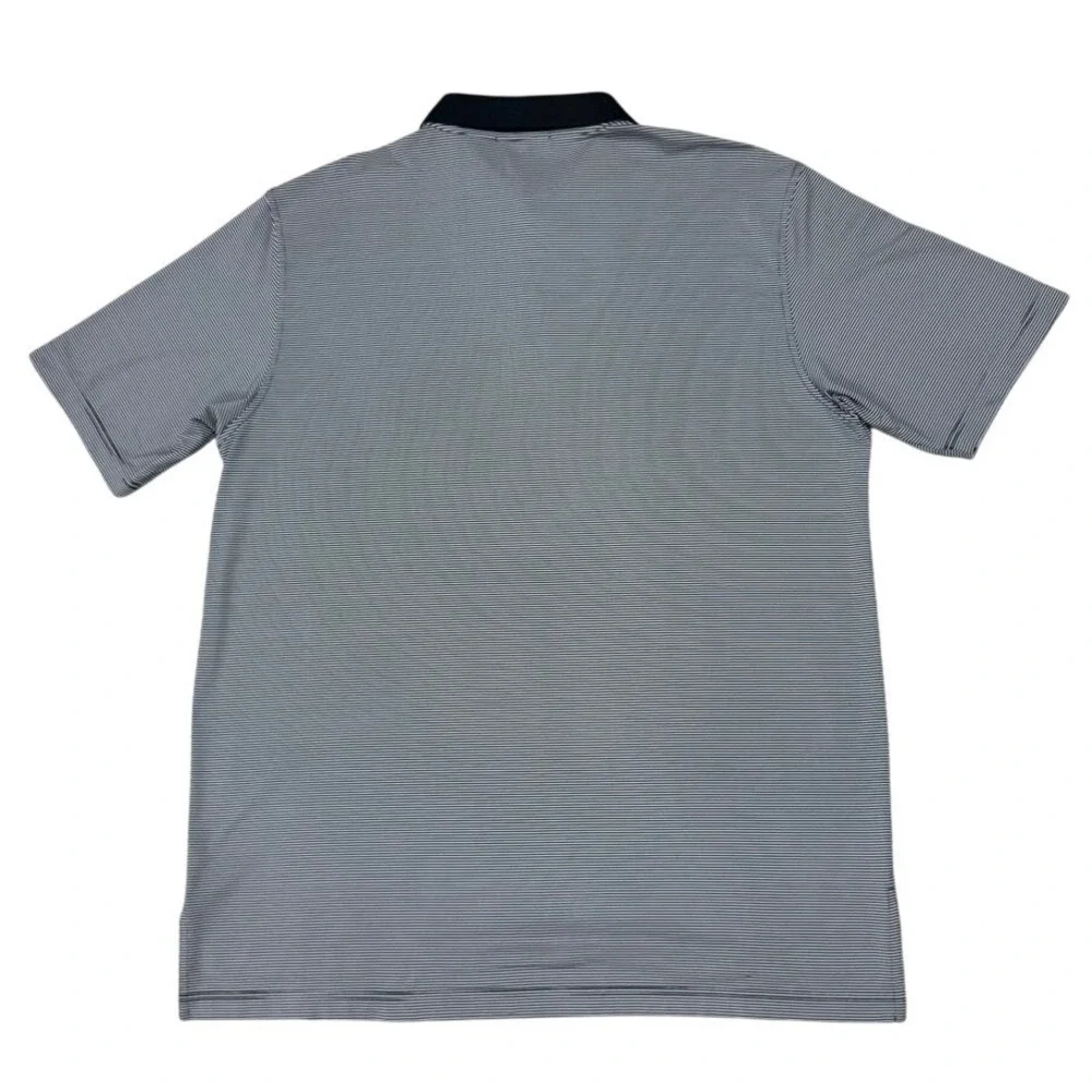 Peter Millar Summer Comfort Performance Polo Shirt Mens XL Black White Striped - Picture 3 of 8